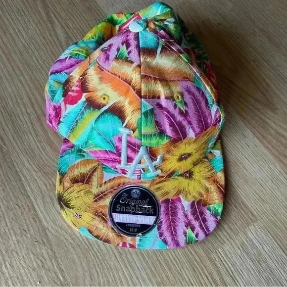 LA Dodgers floral SnapBack adult hat colorful American needle - Picture 7 of 12